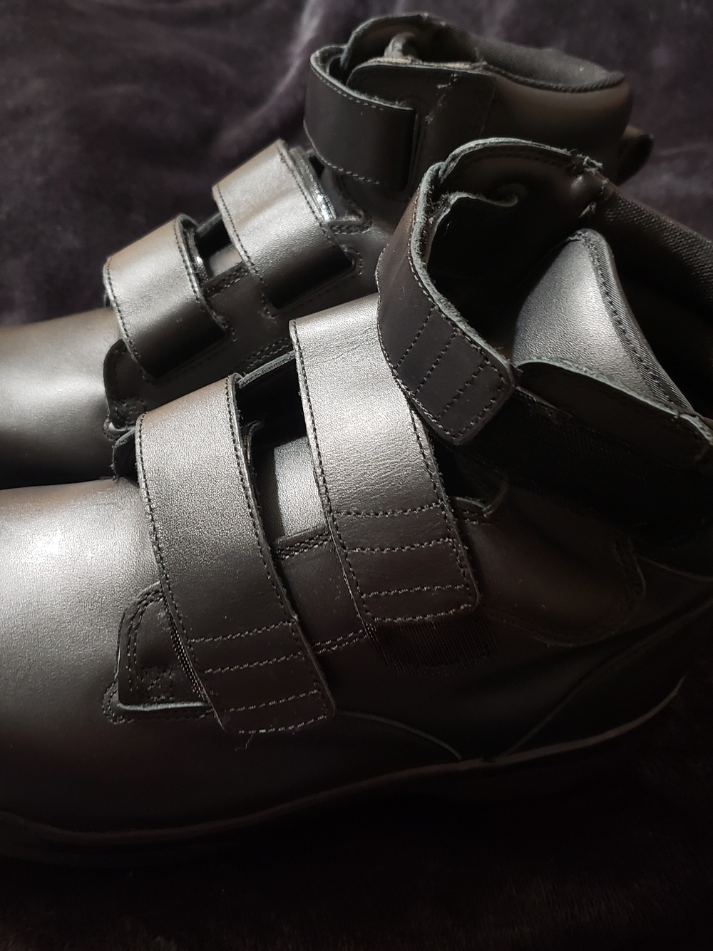 Apex Black Men's Velcro Strap Boots